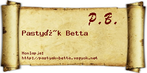 Pastyák Betta névjegykártya